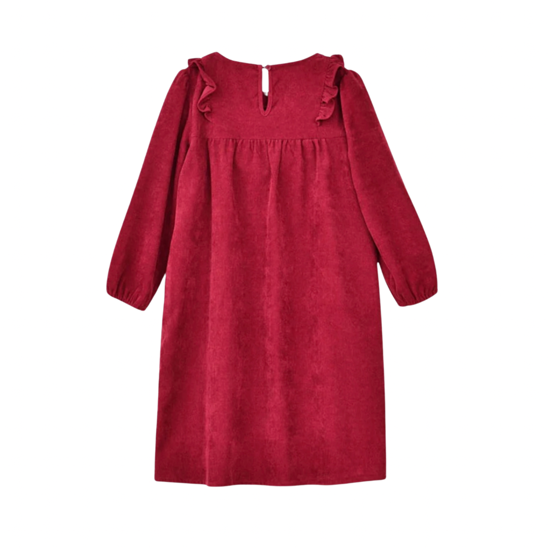 Red Flared Velvet Dress