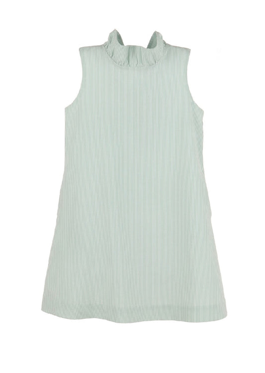 Green Striped Blair Bow Back Dress