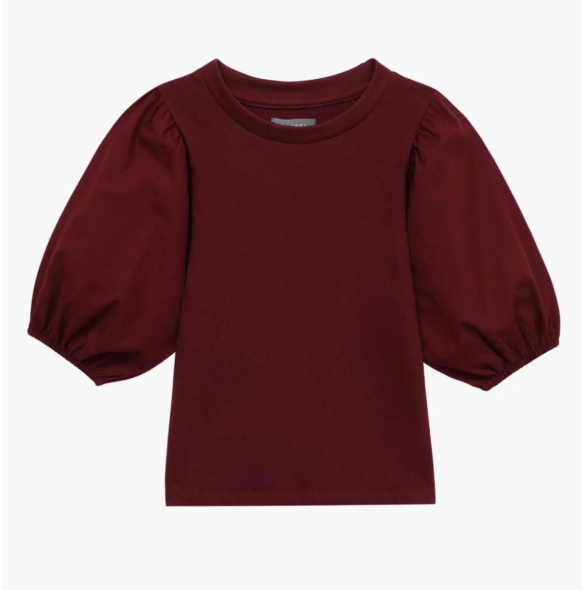 tween girls maroon crimson alabama Puff Sleeve Top