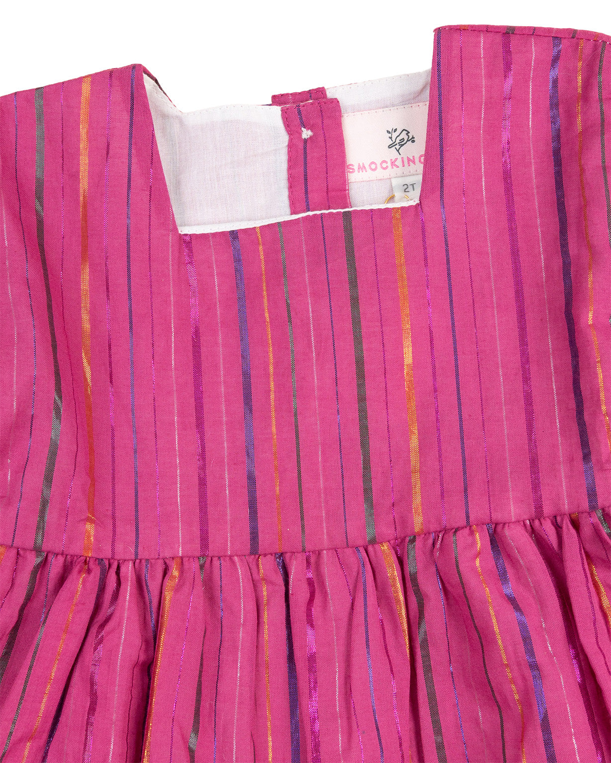 Hot Pink Puff Sleeve Bubble with Lurex