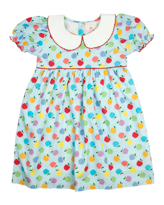 Apple Toss Bishop Sleeve Dress