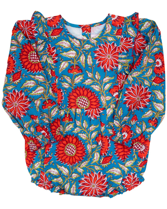 Fall Red Floral Print Bubble