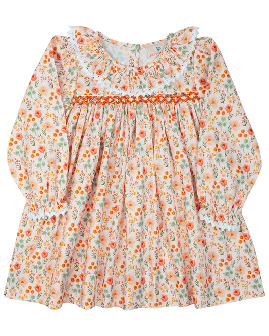 Fall Floral Smocked Dress