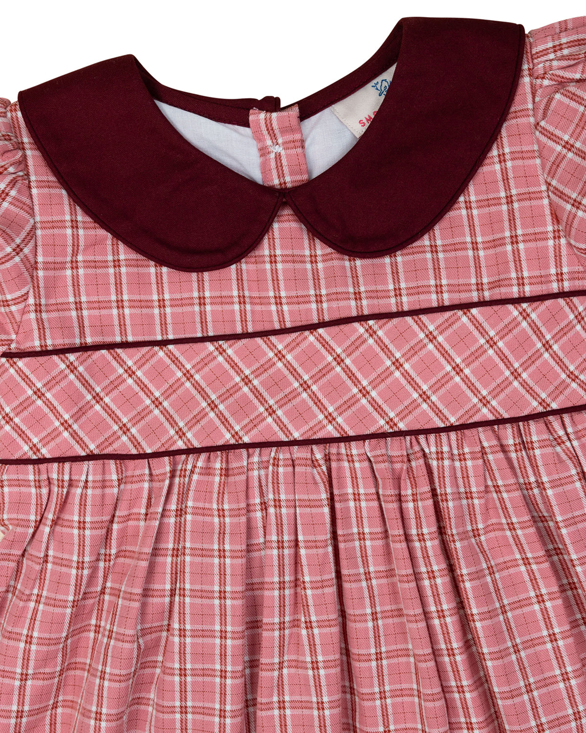 Pink and Maroon Tartan Bubble