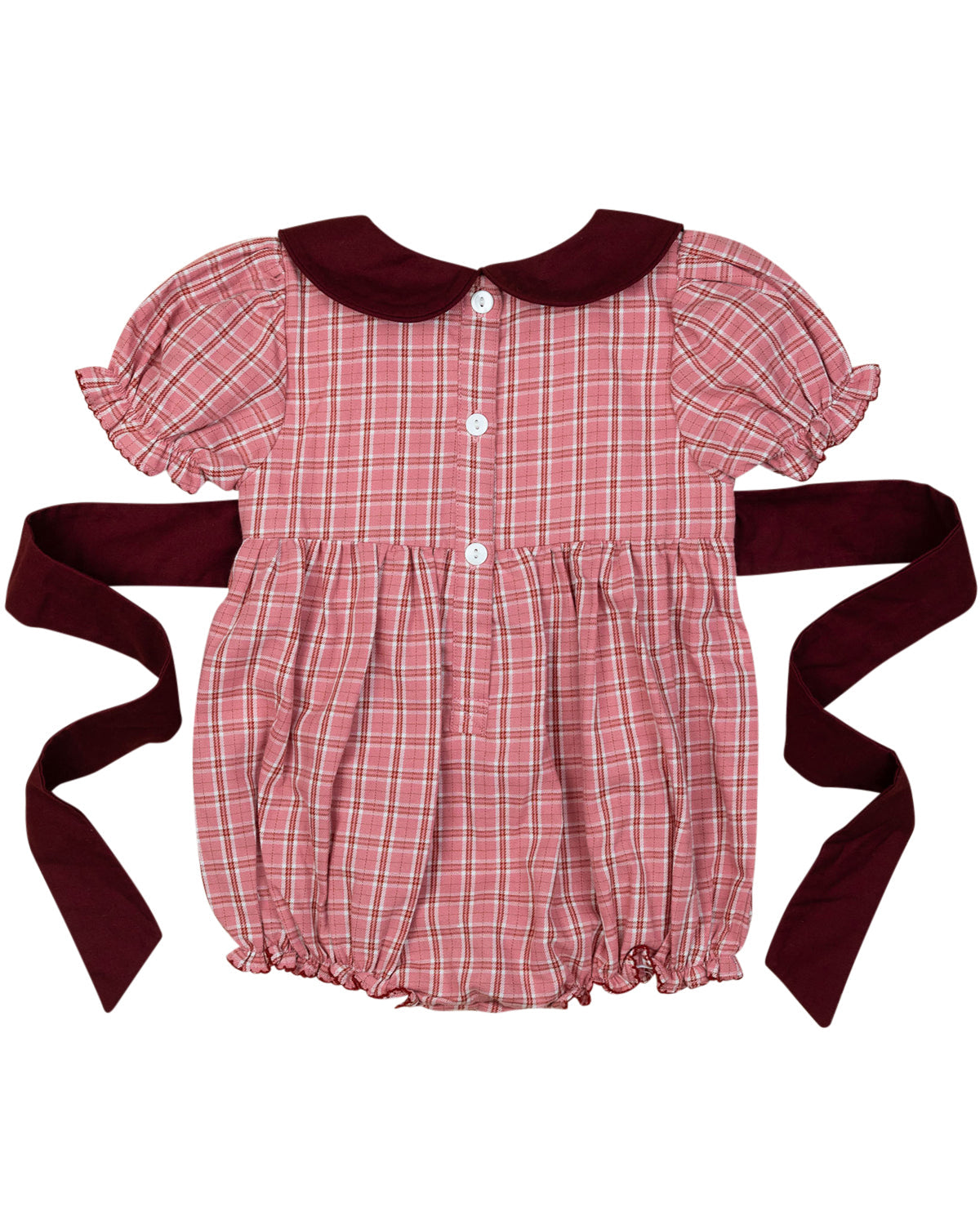 Pink and Maroon Tartan Bubble