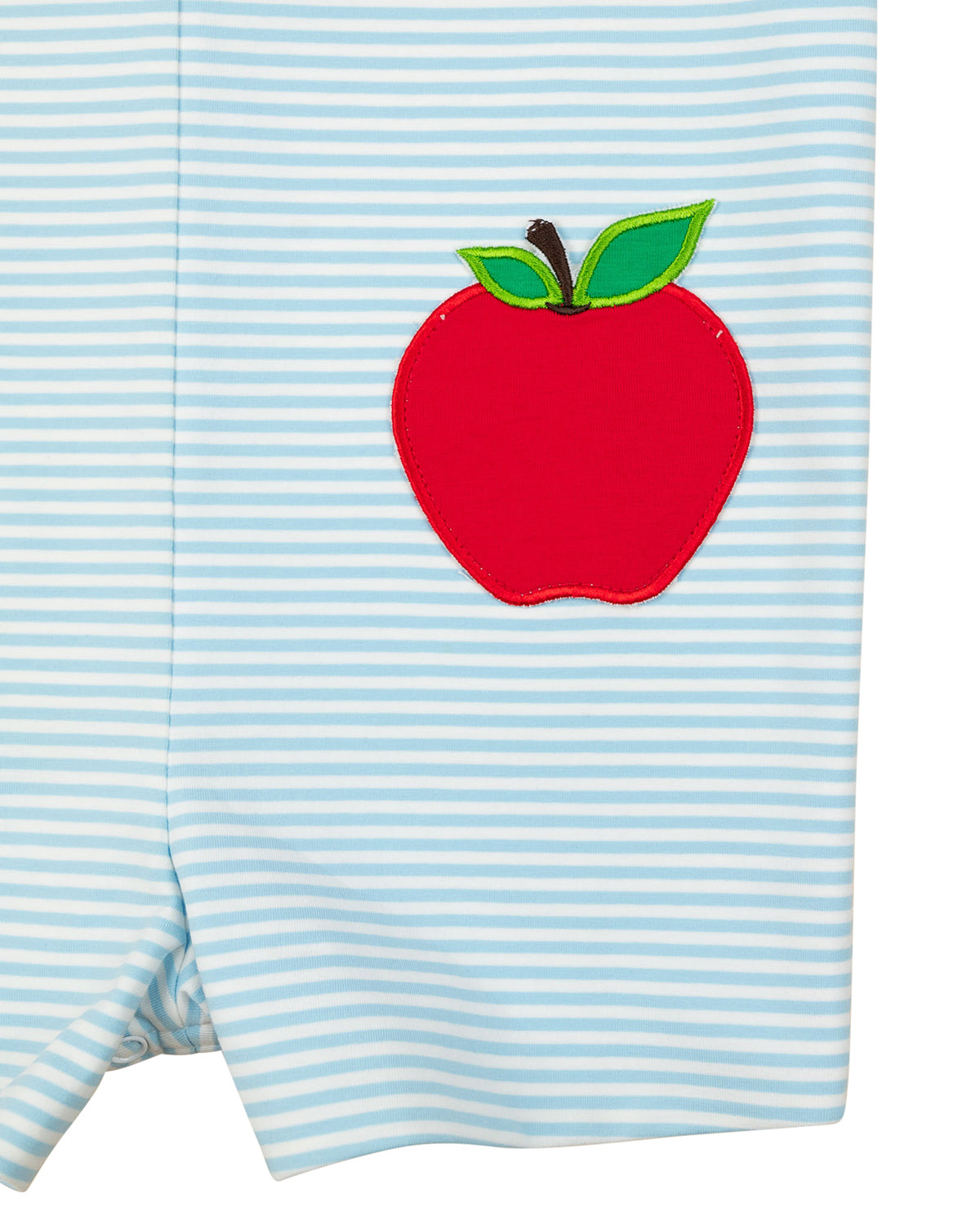 Light Blue Apple Pocket Knit Shortall
