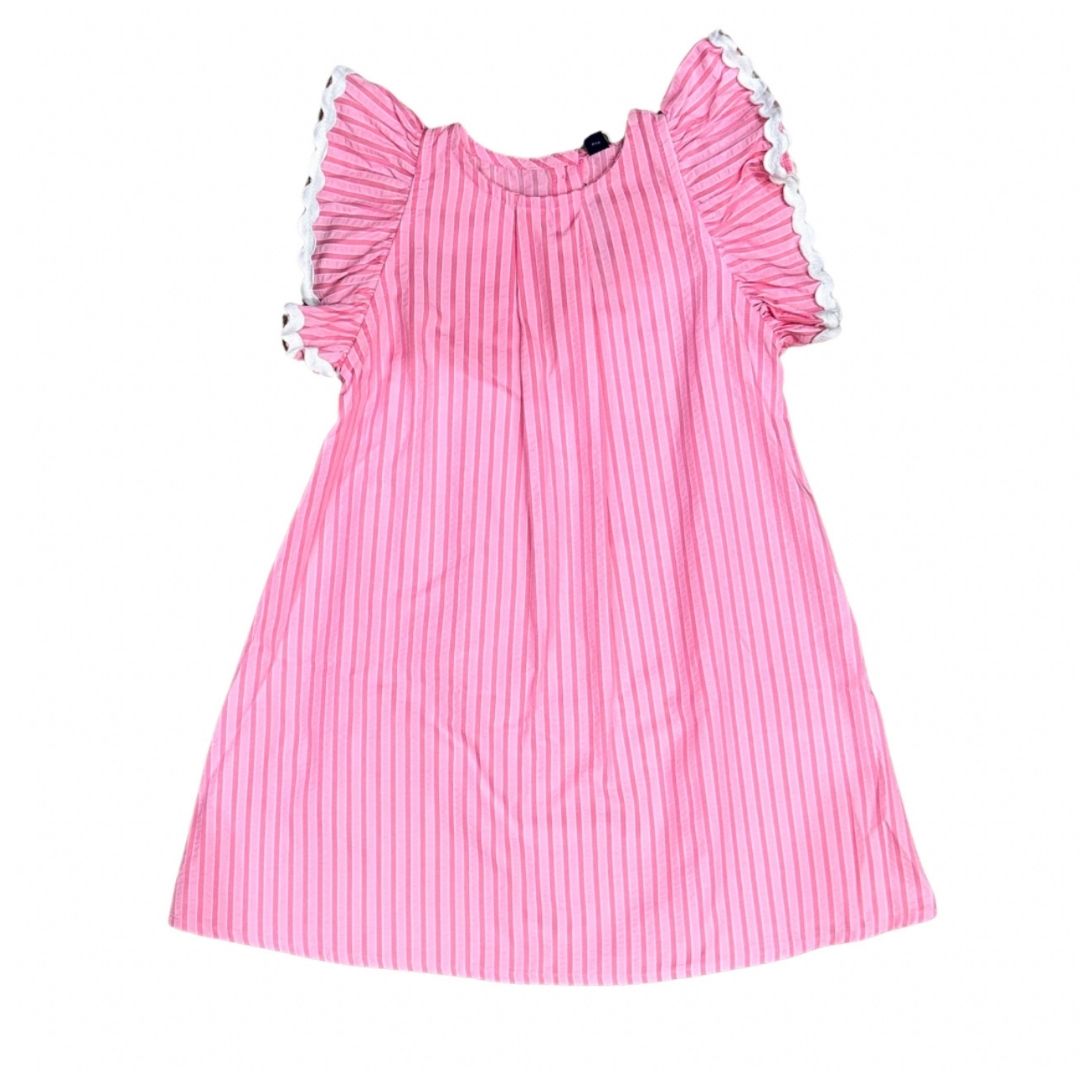 tween pink seersucker will dress ricrac sleeves