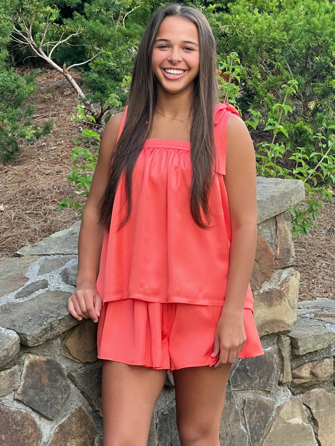 Carolina Coral Magnolia Top