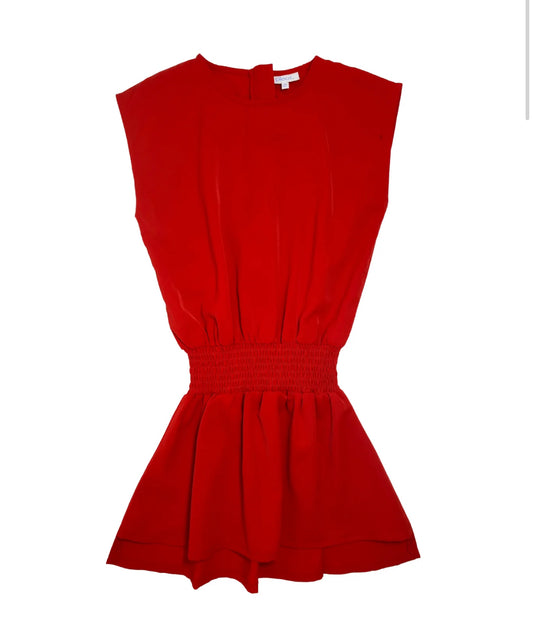 Red Sleeveless Josie Dress