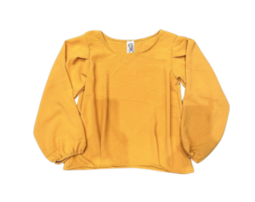 Erge Tween Mustard Yellow Luxe Airflow Top