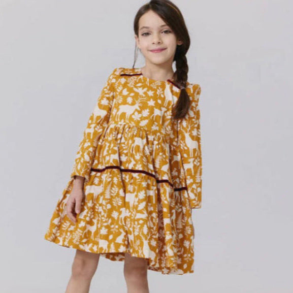 Girls Lennon Harvest Botanical Dress