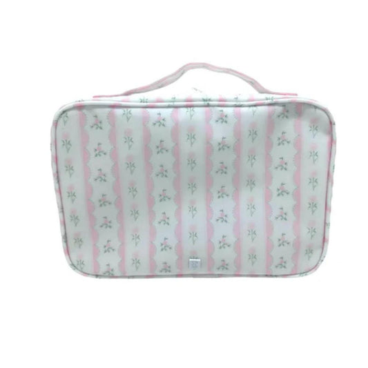 TRVL Pink Ribbon Floral Hanging Toiletry Bag