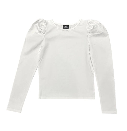 White Puff Sleeve Top
