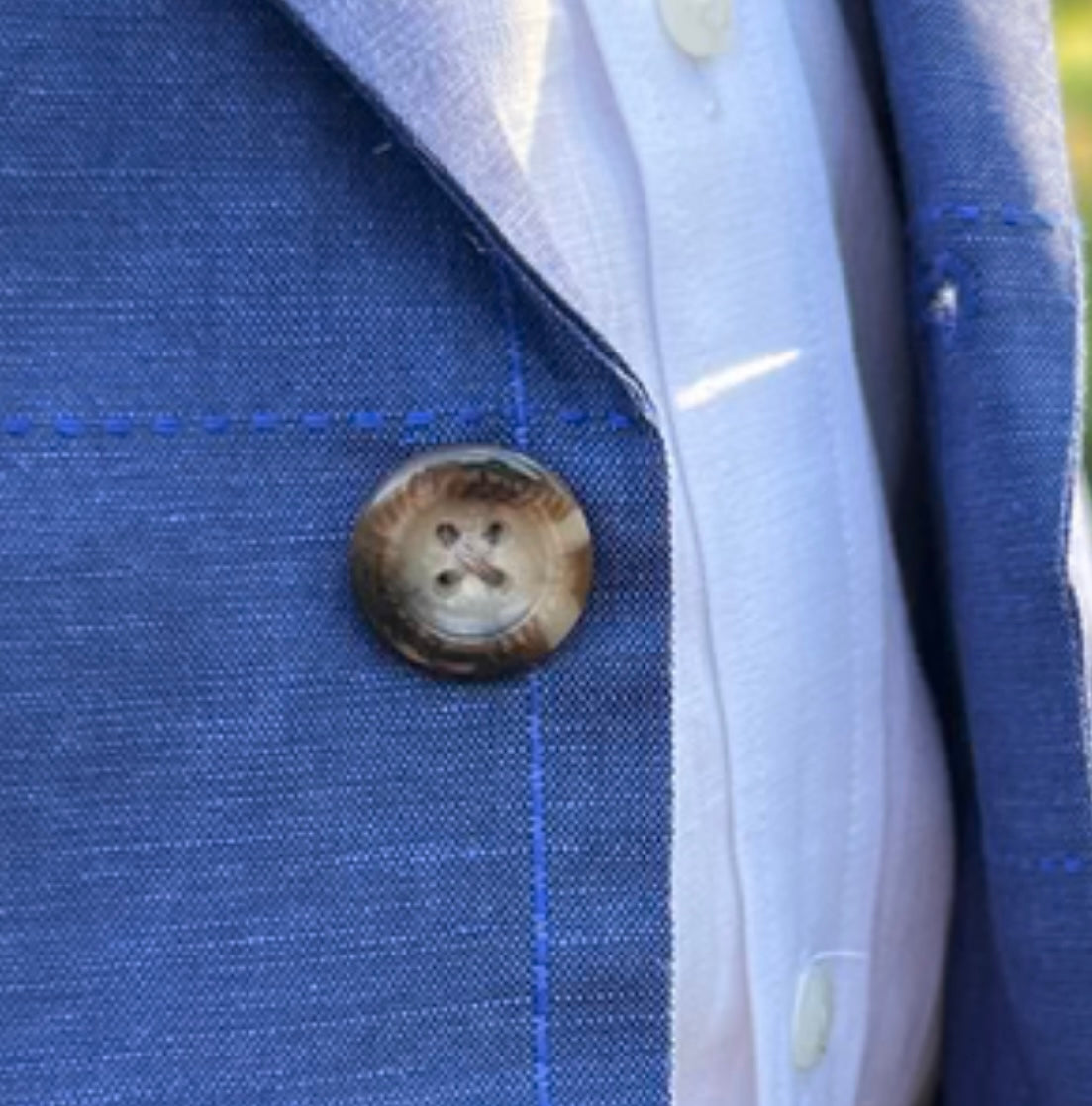 Folly Beach Blue Linen Gentleman's Jacket
