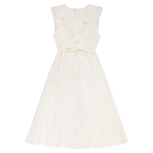 Giselle Women's Maxi Dress White Eyelet