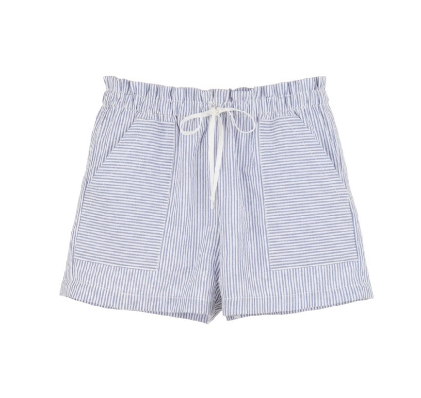 Gabby Blue Striped Anne Shorts