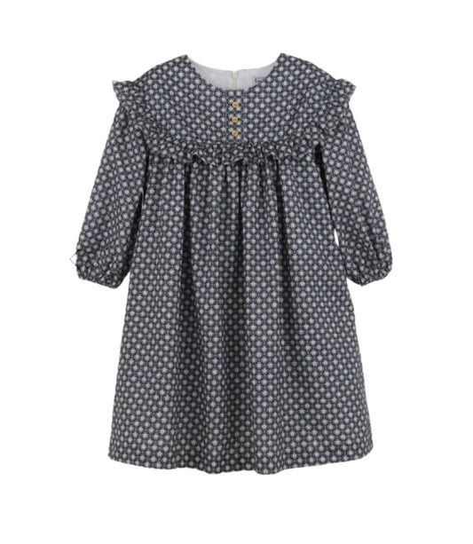 Gabby Girls Navy Emma Floral Dress