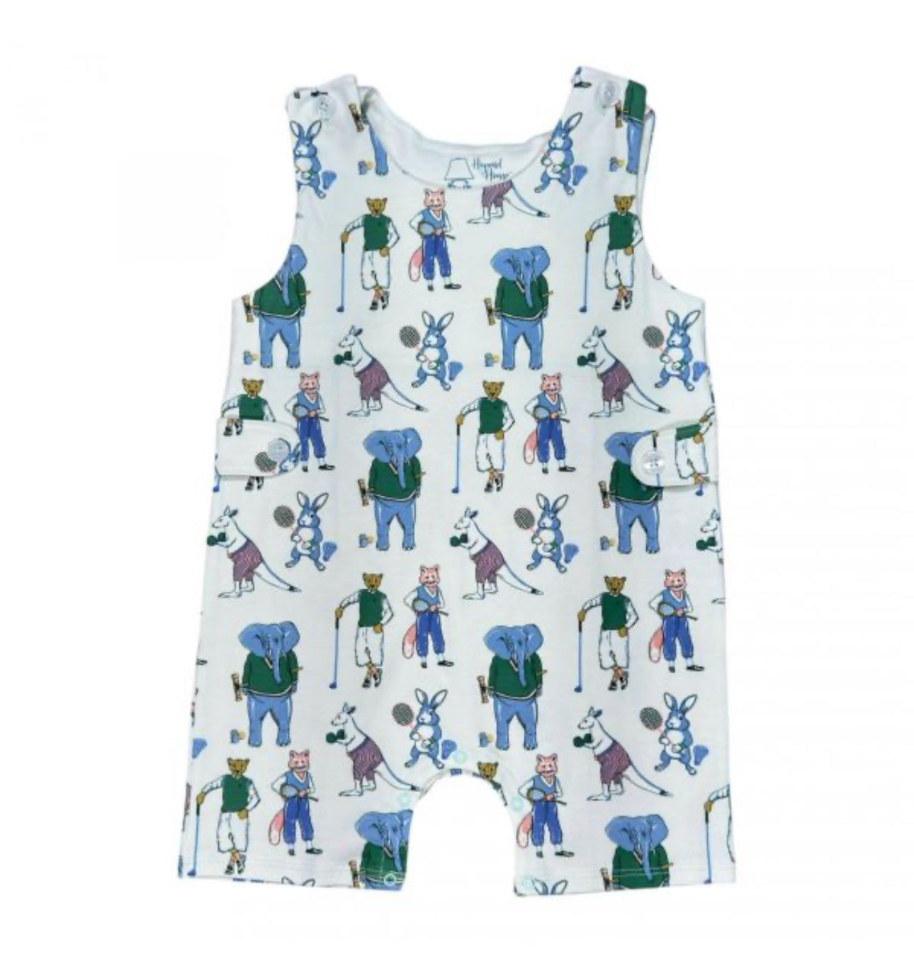 boys classic animal print romper