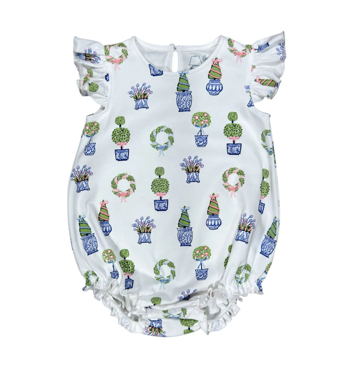 Baby Girls Topiary Wreath Knit Bubble