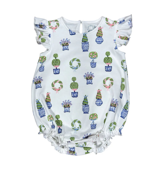 Baby Girls Topiary Wreath Knit Bubble