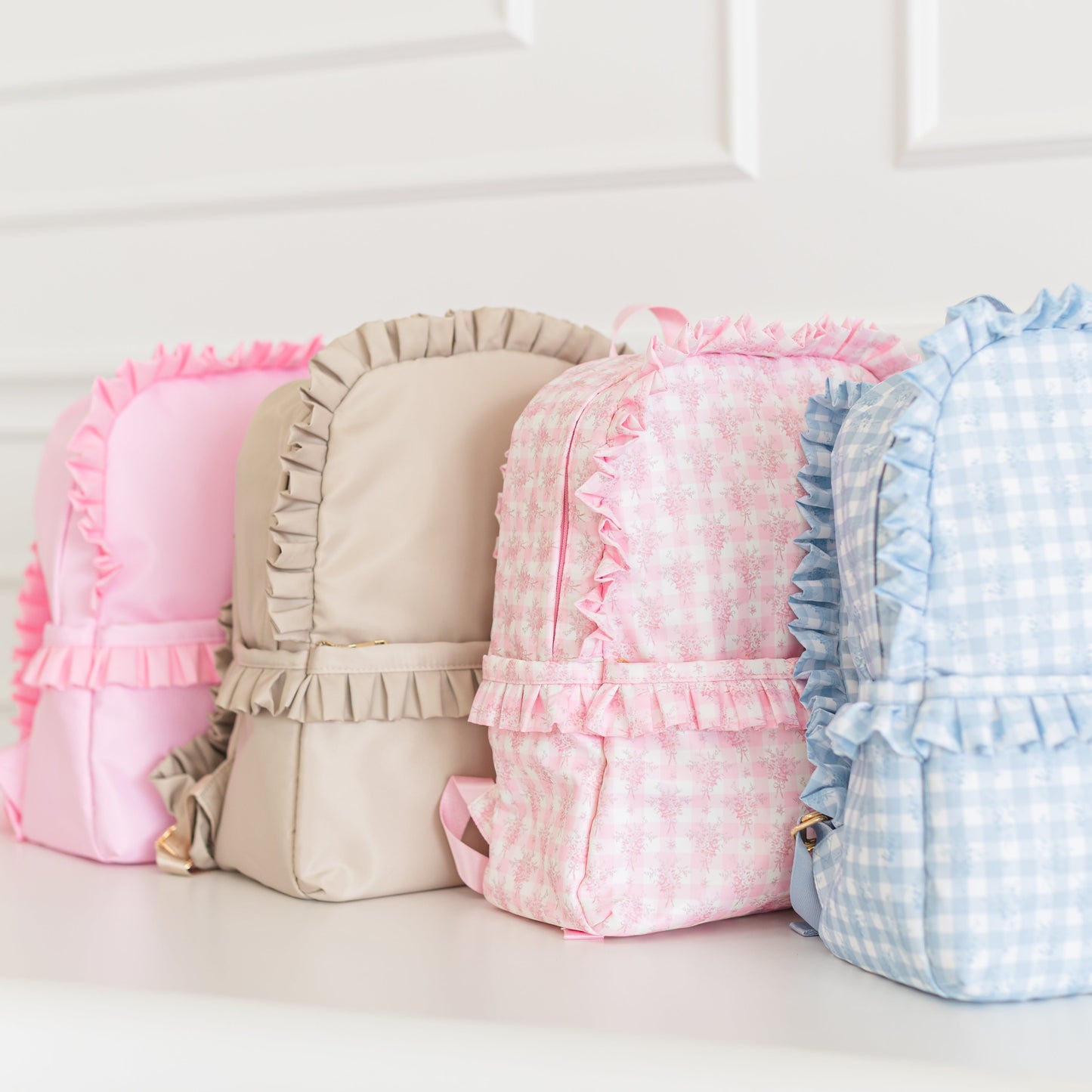 Ruffled Nylon Backpack