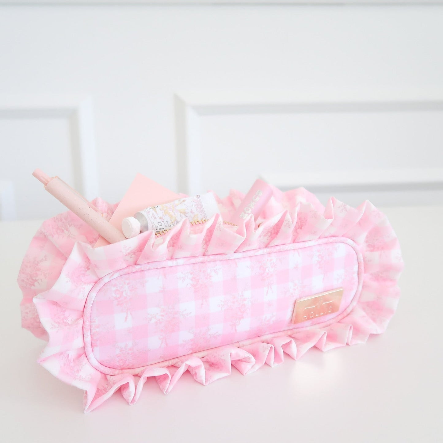 Ruffled Nylon Pencil Bag
