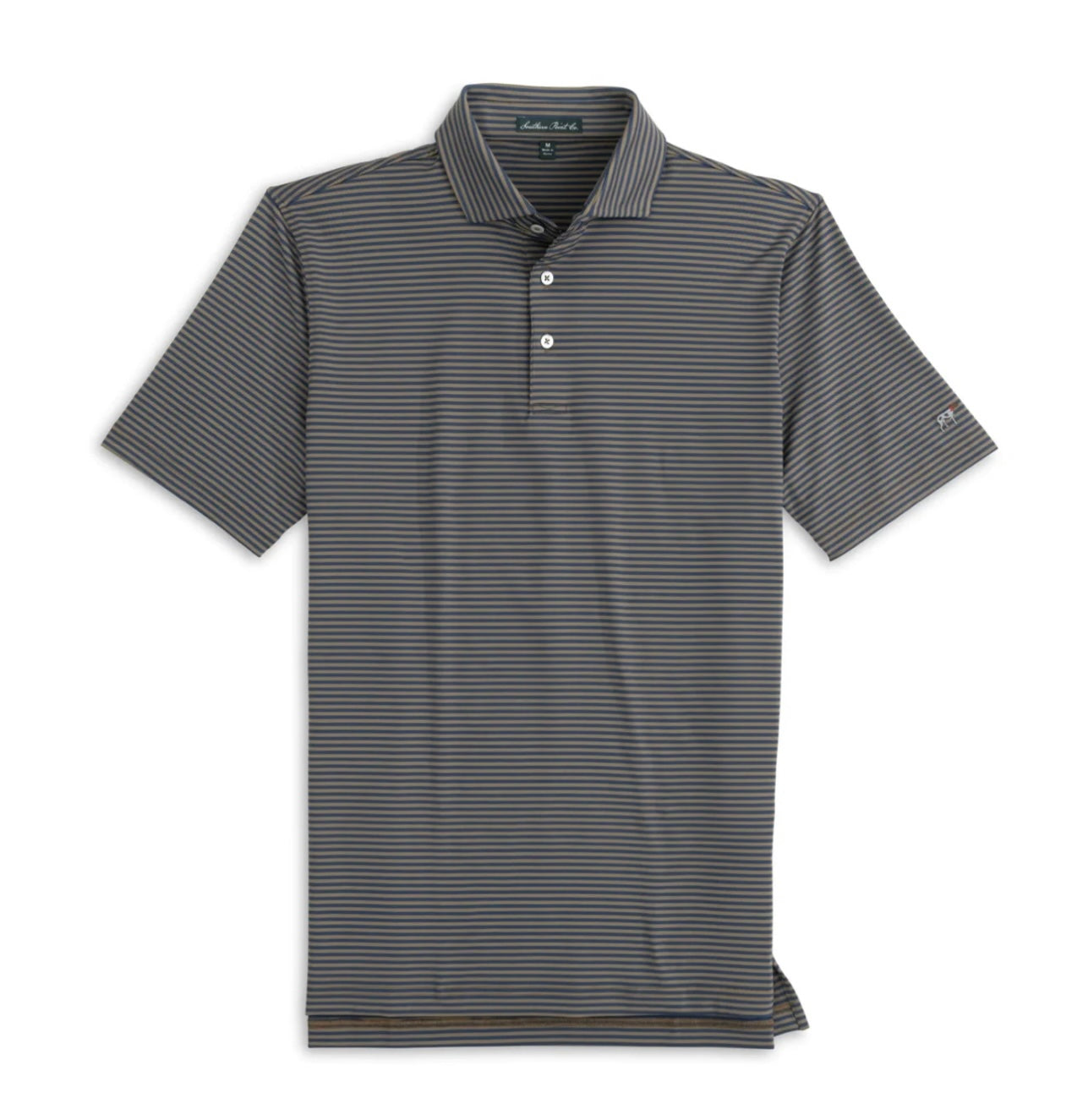 Hillside Stripe Midnight/Brown Polo
