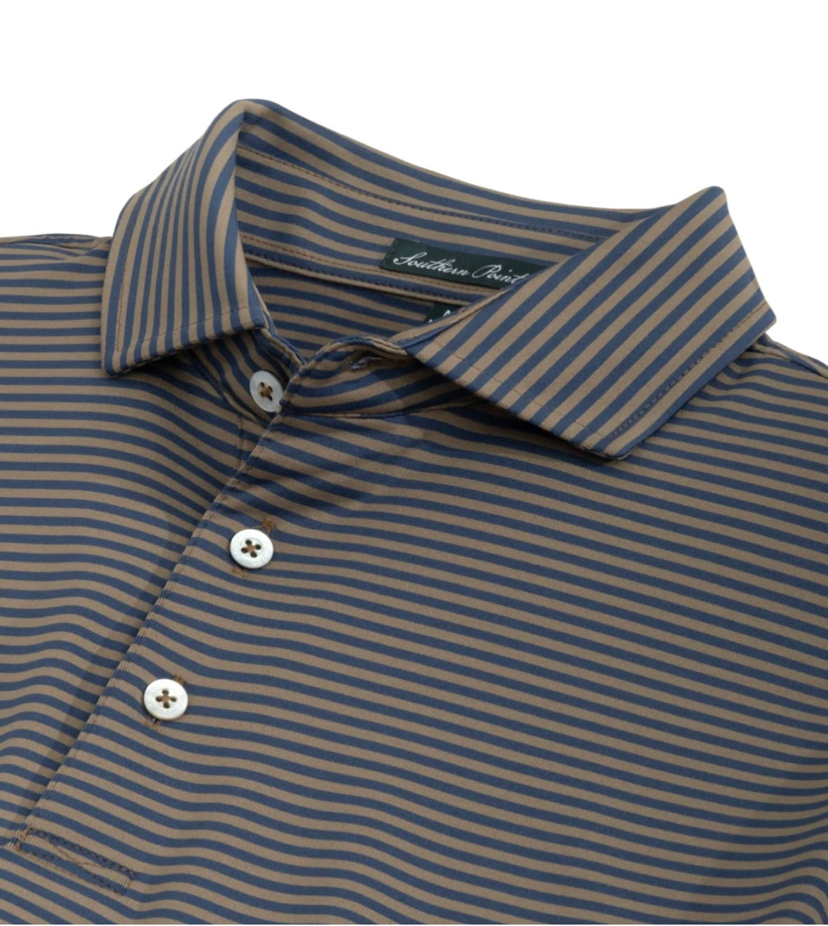 Hillside Stripe Midnight/Brown Polo
