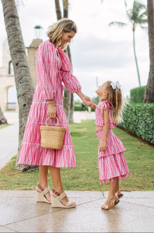 Odette Women's Maxi Dress Rose Ikat