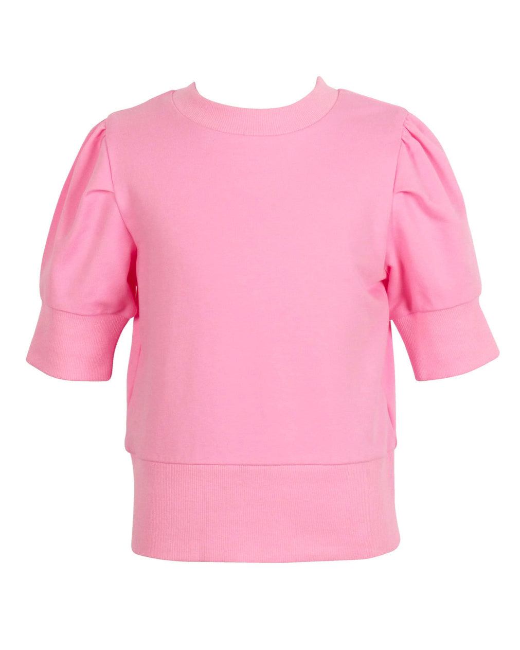 Girls Pink short Sleeved Sweatshirt Top