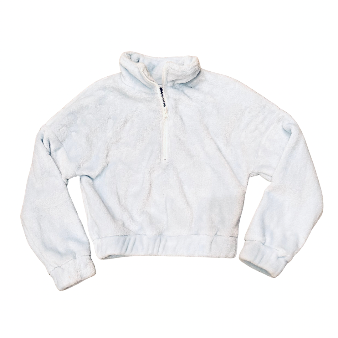 Little Olin Blue Fuzzy Cropped Pullover