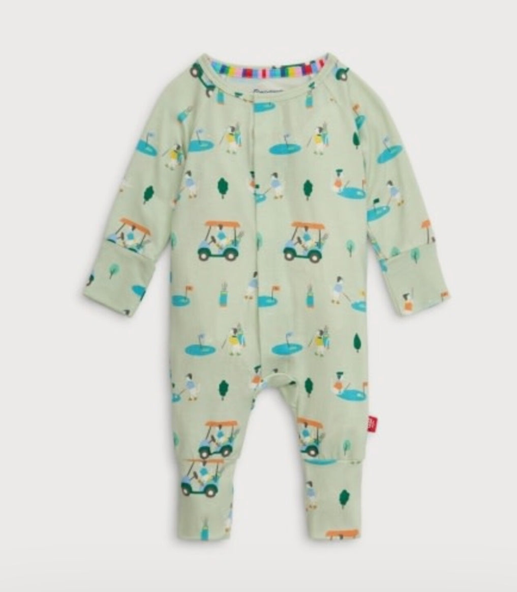 Golf Themed Boys Modal Footie Pajama