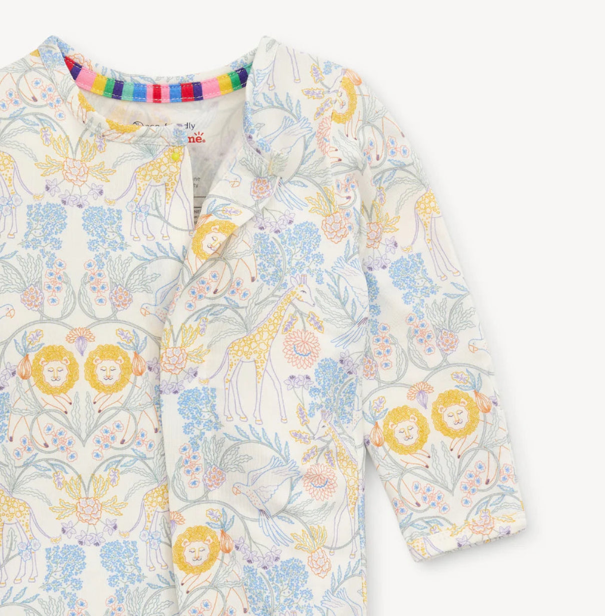 Animal Print Footie Pajama with Magnetic Closure