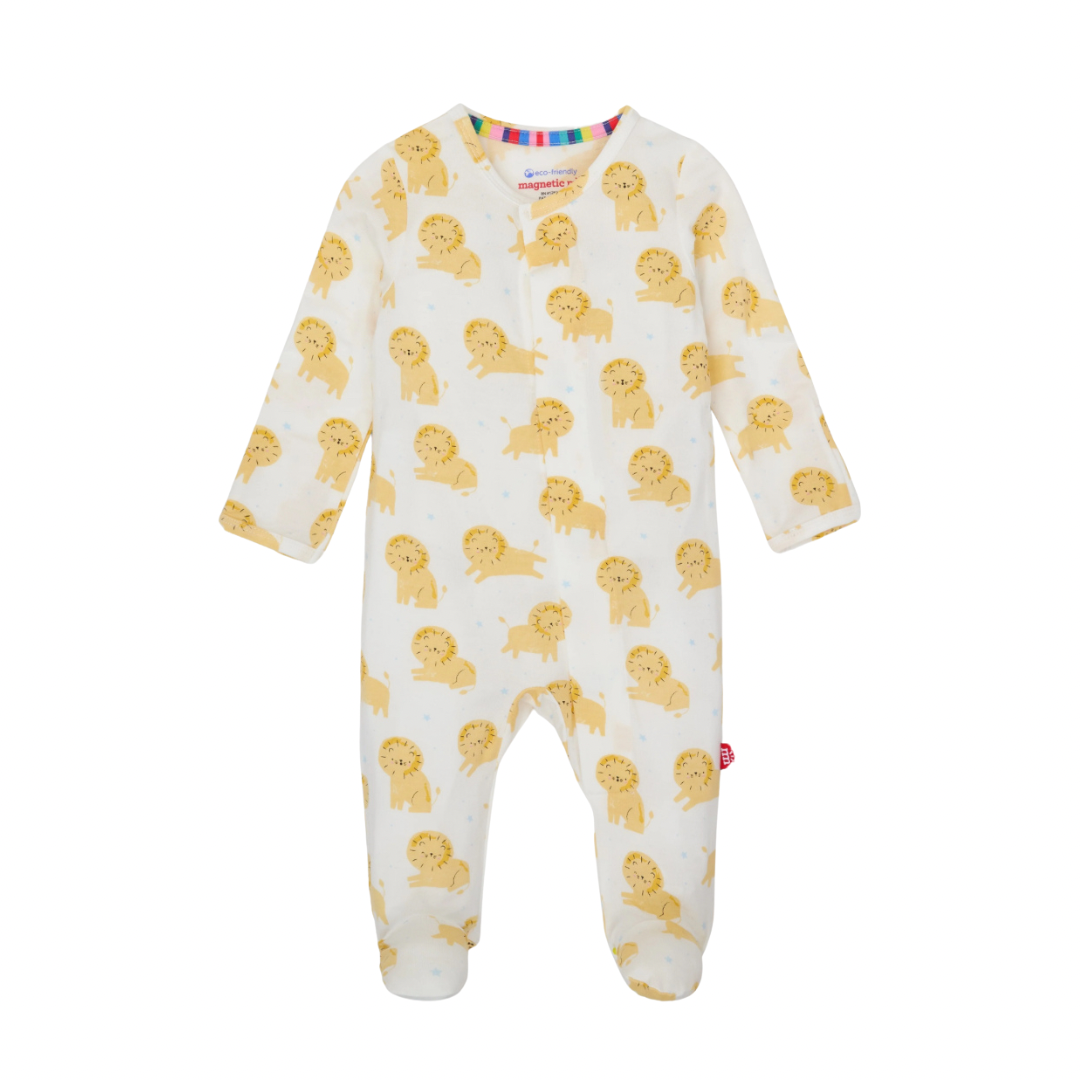 Lion Zoo Themed Baby Footie Pajamas