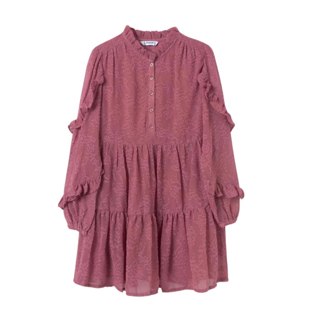 Mayoral Girls Mauve Layered Dress
