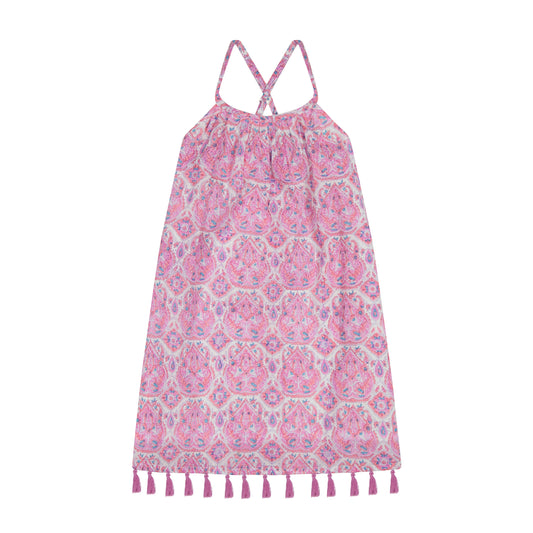 Mini Chantal Girl's Sundress Pink Paisley