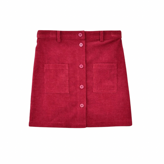 Tween Girls Red Velvet Skirt
