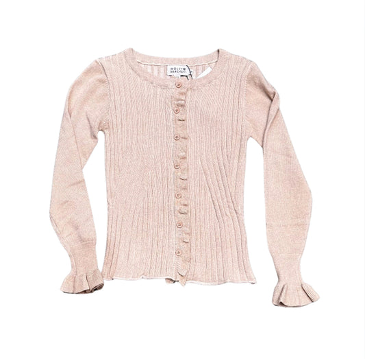 Molly Bracken Girls Gold Button Up Cardigan Sweater
