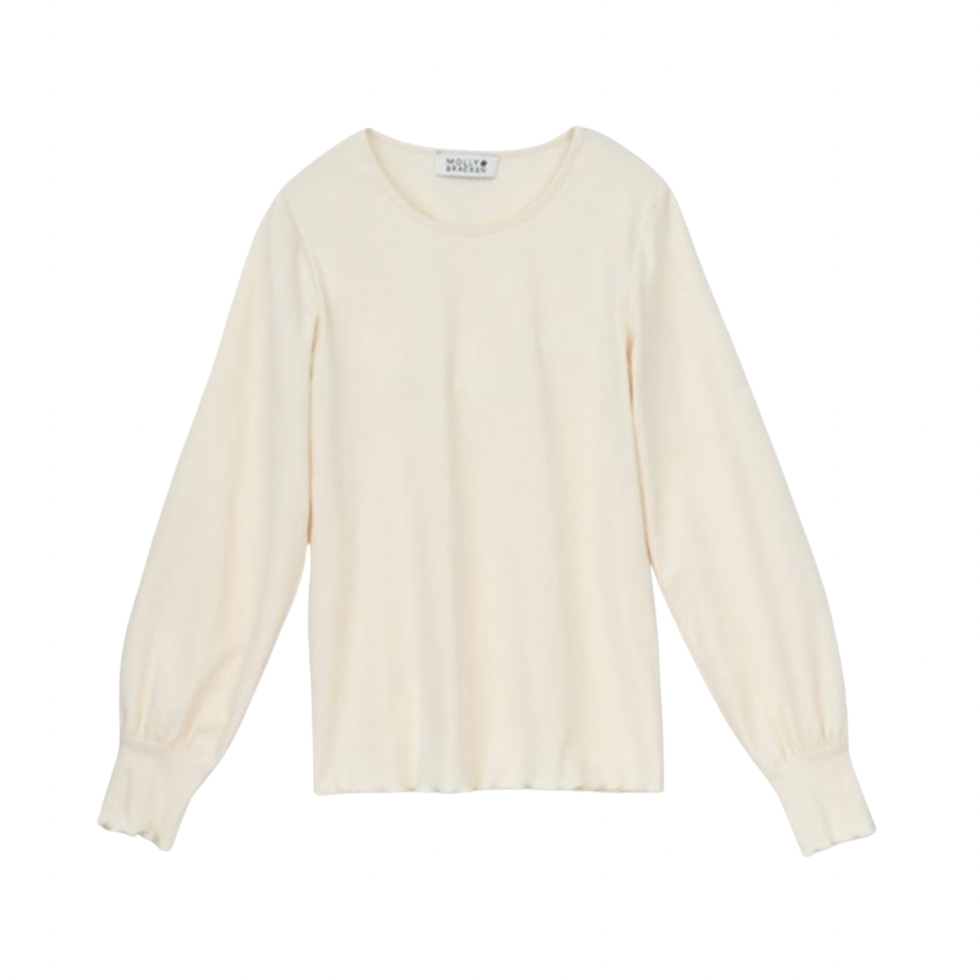 Molly Bracken Tween Girls Off White Thin Cotton Sweater