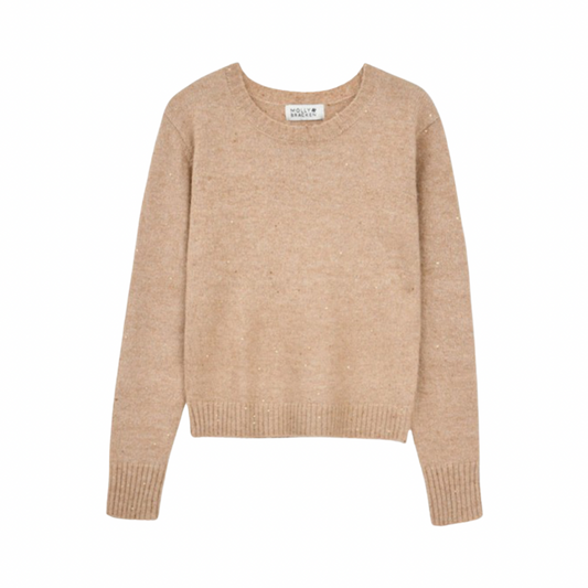 Molly bracken gold sequin knit sweater