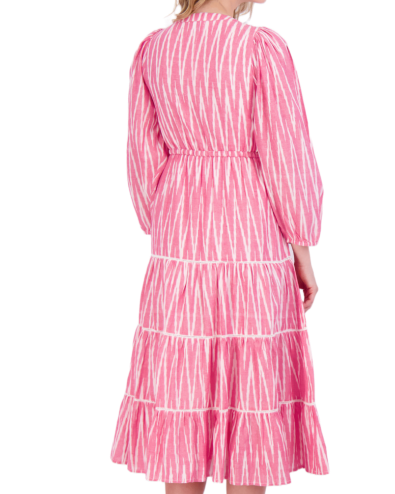 Odette Women's Maxi Dress Rose Ikat
