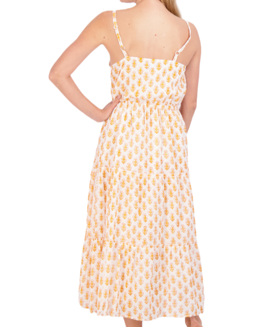 Emilie Women's Maxi Strappy Sundress Talelayo Gold