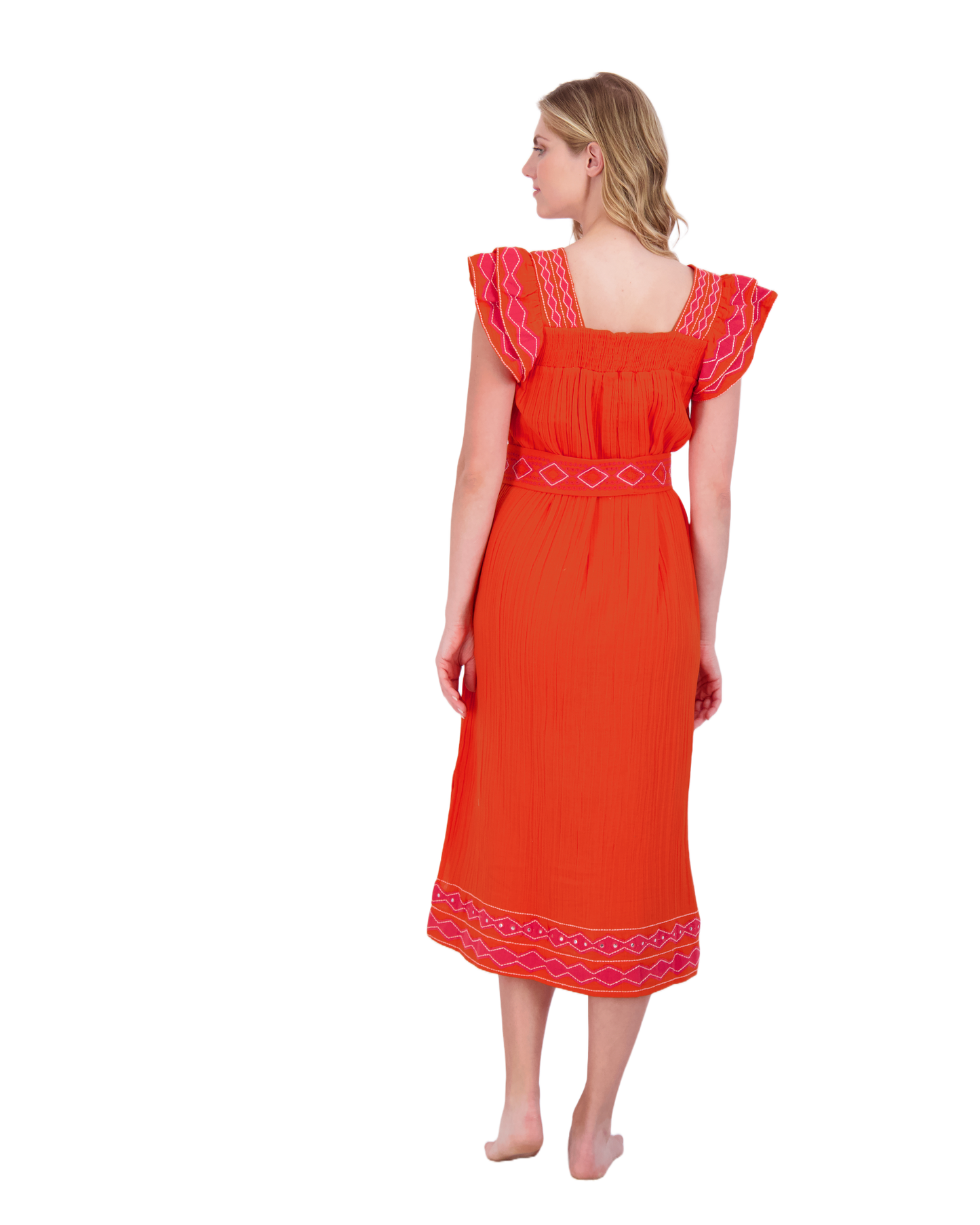 Maxi Sandrine Women's Dress Poppy Embroidery