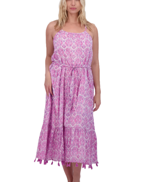 Chantal Women's Sundress Pink Paisley