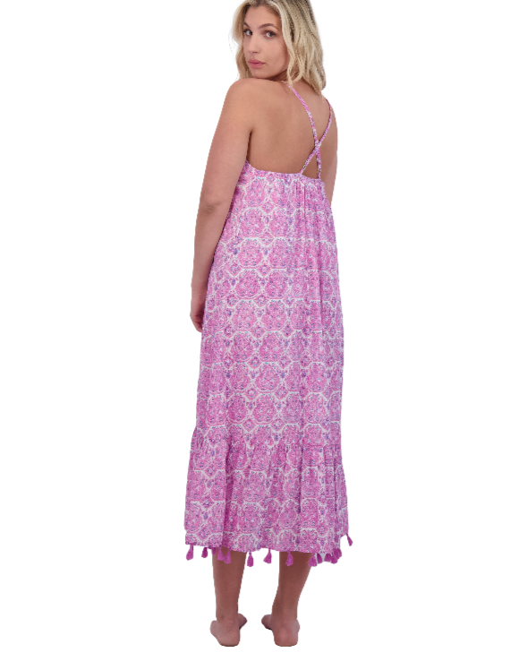 Chantal Women's Sundress Pink Paisley