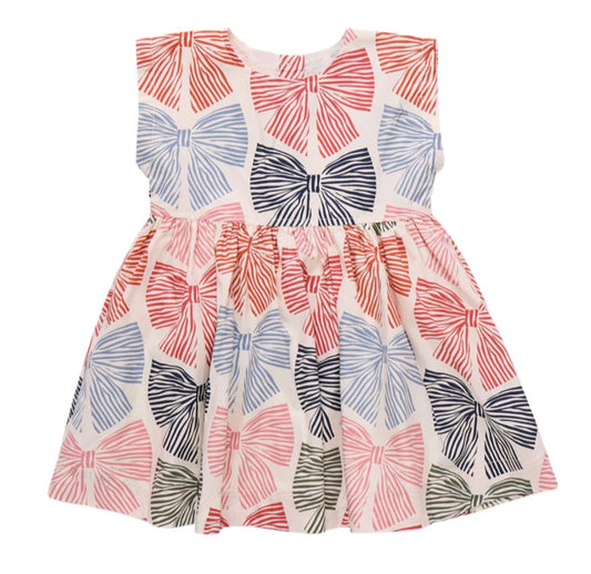 Adaline Multi Striped Bows Dress