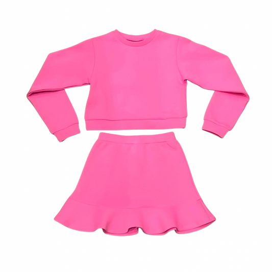 Pink Tween Sweatshirt Skirt Set