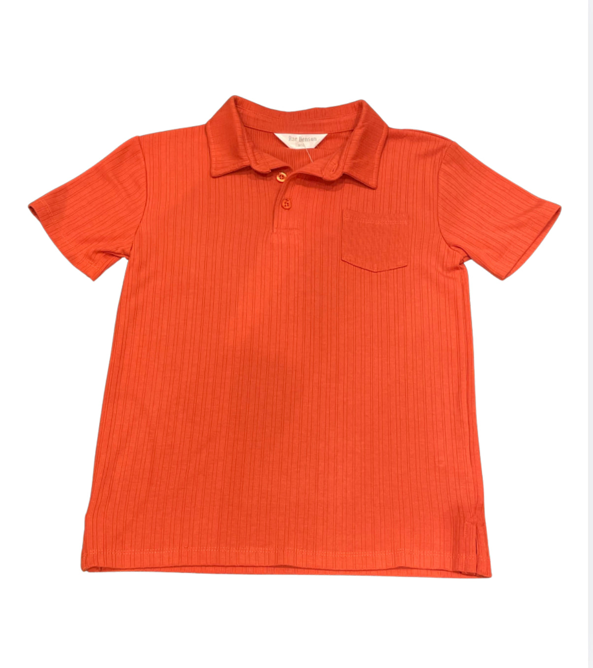 Rae Benson Boys Orange Retro Polo