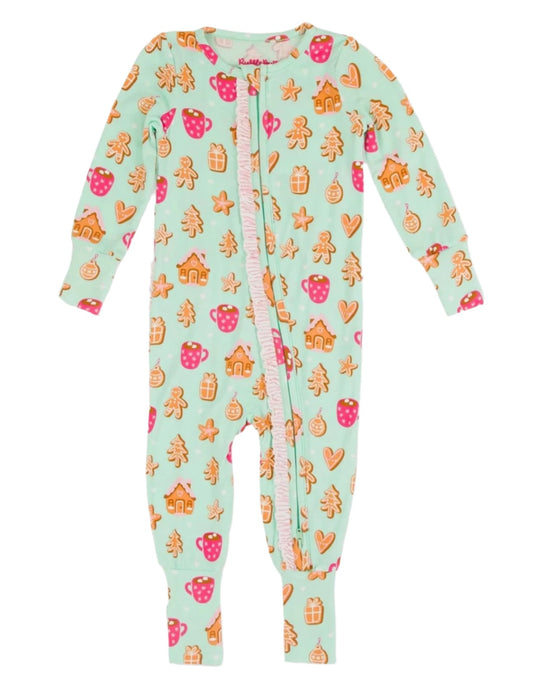 Rufflebutts Gingerbread Convertible Pajamas