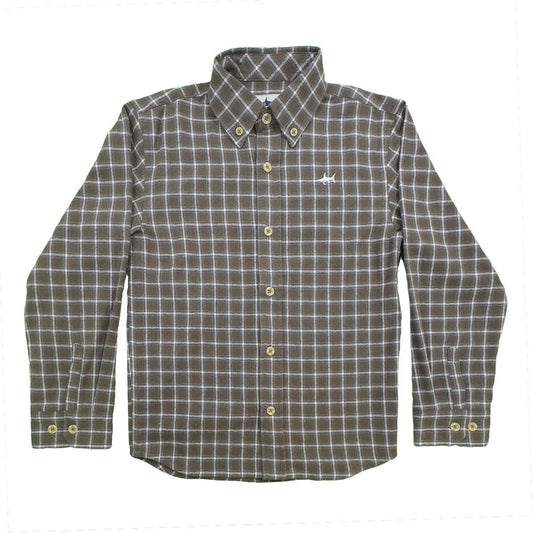 Saltwater Boys Folly Island Olive Flannel Shirt